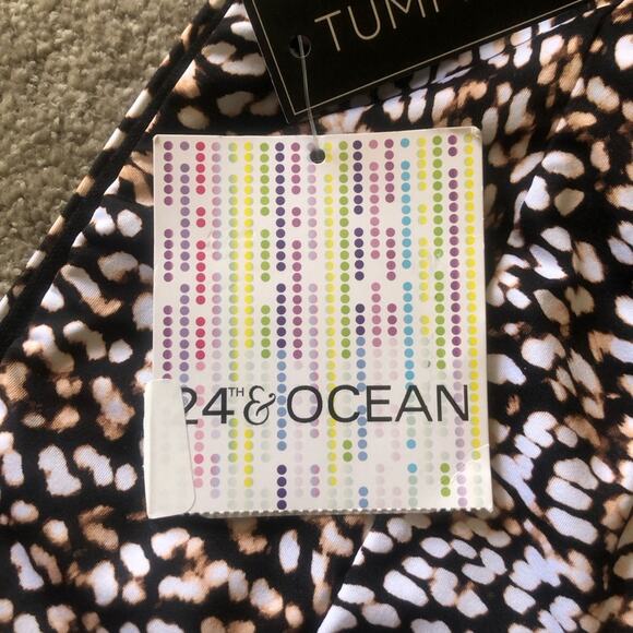 24th & Ocean Wild Instincts Stylish Mini Animal Print High Waist Bottom Size XXL - Picture 9 of 14